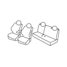 Stoelhoezen Lampa Set Superior - Grijs/zwart - compatibel voor Fiat 500X (02/15>)