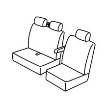 Stoelhoezen Lampa Set Superior - Zwart/Blauw - compatibel voor Opel Movano (08/10>) - Renault Master (02/10>)