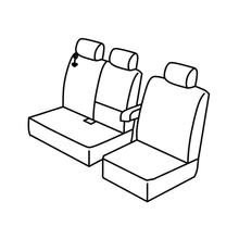 Seat Covers Lampa Set Superior - Black/Blue - compatible for Fiat Doblò Cargo (01/15>) - Opel Combo (04/12>08/18)