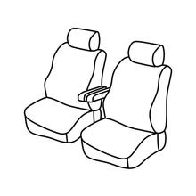 Seat Covers Lampa Set Superior - Black/Red - compatible for Renault Trafic (03/01>05/14)