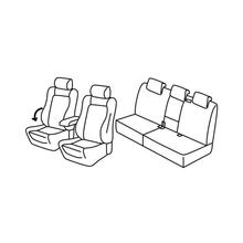 Seat Covers Lampa Set Superior - Black/Blue - compatible for Volkswagen Tiguan (12/07>04/16)