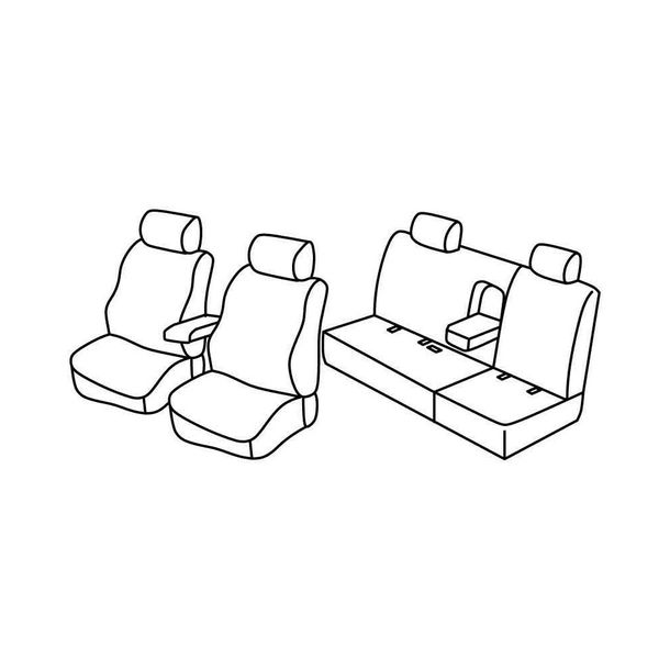 Coprisedili Lampa Set Superior - Beige - compatibili per Nissan Navara 4p (01/05>07/14)