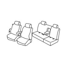 Stoelhoezen Lampa Set Superior - Zwart/Rood - compatibel voor Nissan Navara 4-deurs (01/05>07/14)
