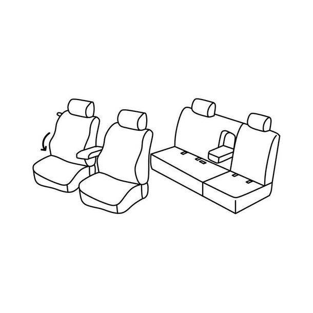 Coprisedili Lampa Set Superior - Nocciola - compatibili per Nissan Navara 4p (01/05>07/14)