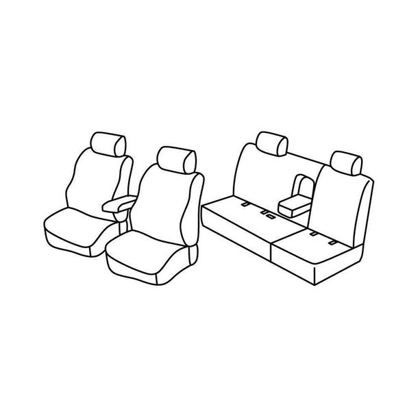 Fundas de asiento Lampa Set Superior - Beige - compatible para Nissan Navara 4p (01/05>07/14)