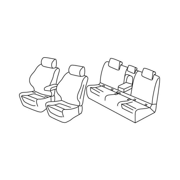 Coprisedili Lampa Set Superior - Nero/Grigio - compatibili per Bmw X1 (F48) (11/15>)