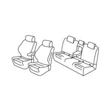 Stoelhoezen Lampa Set Superior - Zwart/Blauw - compatibel voor Bmw X1 (F48) (11/15>)
