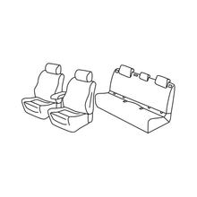 Stoelhoezen Lampa Set Superior - Zwart/Blauw - compatibel voor Volkswagen Polo 5p (10/17>)