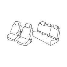 Stoelbekleden Lampa Set Superior - Zwart/Grijs - compatibel voor Volkswagen Polo 5-deurs (10/17>)
