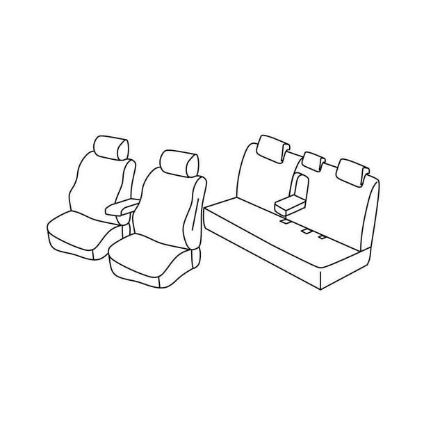Habillages de siège Lampa Set Superior - Beige - compatible pour Toyota Rav4 (11/17>02/19)