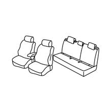 Capas de Banco Lampa Conjunto Superior - Preto/Cinza - compatível para Seat Ateca (07/16>)