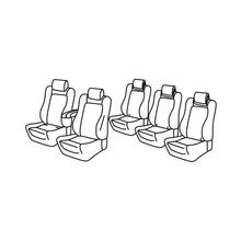 Capas de Assento Lampa Conjunto Superior - Preto/Vermelho - compatível para Peugeot 5008 (01/17>)