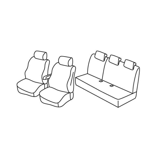 Housses de siège Lampa Set Superior - Gris/noir - compatibles pour Dacia Duster (02/18>)