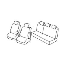 Capas de Assento Lampa Conjunto Superior - Cinza/Preto - compatível para Dacia Duster (02/18>)