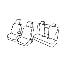 Coprisedili Lampa Set Superior - Nero/Rosso - compatibili per Volvo V60 (11/10>04/13)