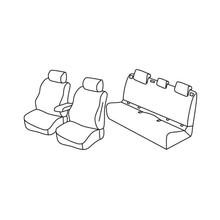 Capas de Assento Lampa Conjunto Superior - Preto/Azul - compatível para Volkswagen Polo 5p (10/17>)