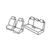 Capas de Assento Lampa Conjunto Superior - Cinza/Preto - compatível para Suzuki Swift 5p (05/17>)