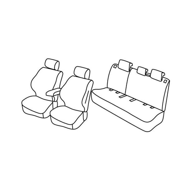 Housses de siège Lampa Set Superior - Beige - compatibles pour Suzuki Ignis (01/17>)