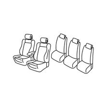 Stoelhoezen Lampa Set Superior - Zwart/Rood - compatibel voor Renault Espace (05/15>)