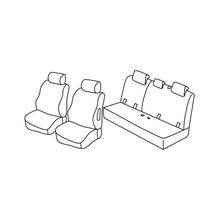Capas de Assento Lampa Set Superior - Preto/Vermelho - compatível para Mitsubishi Space Star 5p (04/13>)