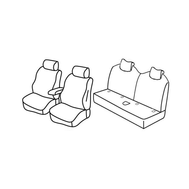 Coprisedili Lampa Set Superior - Grigio/Nero - compatibile per Mini Mini (R50) (09/01>10/06)