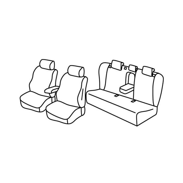 Coprisedili Lampa Set Superior - Beige - compatibile per Toyota Prius 5p (03/04>06/09)