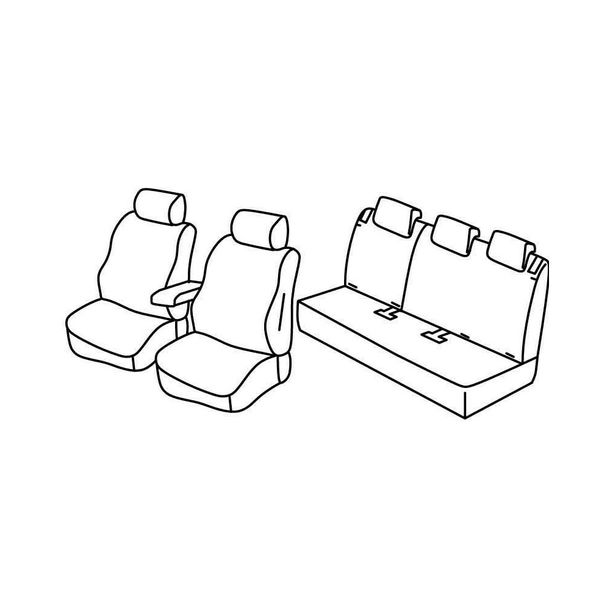 Coprisedili Lampa Set Superior - Nero/Grigio - compatibili per Opel Crossland X (06/17>)
