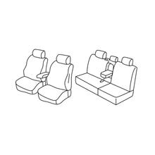 Stoelhoezen Lampa Set Superior - Zwart/Blauw - compatibel voor Fiat Freemont (05/11>11/16)