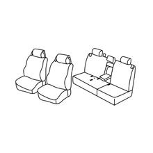 Stoelhoezen Lampa Set Superior - Zwart/Grijs - compatibel voor Land Rover Discovery 5p (10/04>08/09)