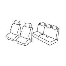 Stoelhoezen Lampa Set Superior - Zwart/Blauw - geschikt voor Fiat Doblò 5-deurs (01/10>05/20) - Opel Combo Tour (04/12>12/17)