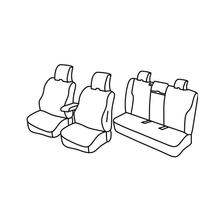 Stoelbekleding Lampa Set Superior - Zwart/Grijs - compatibel voor Volvo V60 (11/10>04/13)