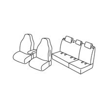 Pokrowce na siedzenia Lampa Set Superior - Czarny/Czerwony - kompatybilne z Skoda Fabia Wagon (04/15>)