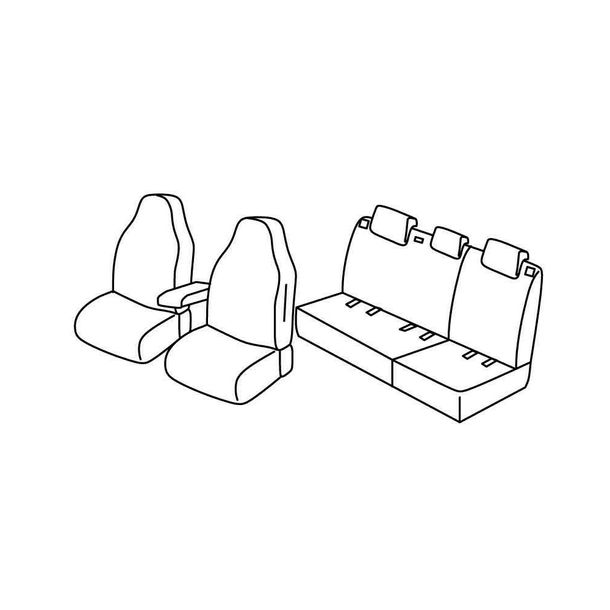 Coprisedili Lampa Set Superior - Beige - compatibili per Skoda Fabia Wagon (04/15>)