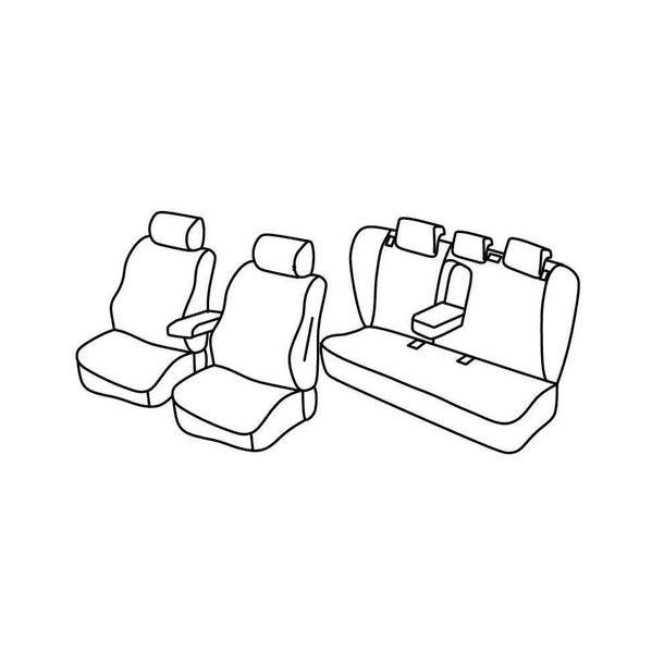 Coprisedili Lampa Set Superior - Nero/Blu - compatibili per Opel Insignia 4 porte (11/13>04/17)