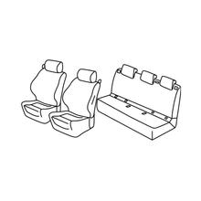 Stoelhoezen Lampa Set Superior - Grijs/zwart - compatibel voor Opel Corsa E 3-deurs (12/14>08/19)