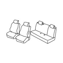 Stoelhoezen Lampa Set Superior - Grijs/zwart - compatibel voor Nissan Micra (03/17>)