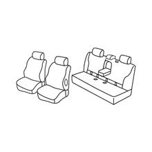Stoelhoezen Lampa Set Superior - Zwart/Rood - compatibel voor Mercedes Classe E sw (09/09>11/16)