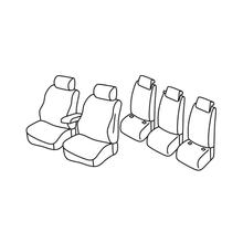 Stoelhoezen Lampa Set Superior - Grijs/zwart - compatibel voor Kia Carens (05/13>06/19)