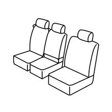 Stoelhoezen Lampa Set Superior - Zwart/Blauw - compatibel voor Ford Transit Connect (11/13>03/17)