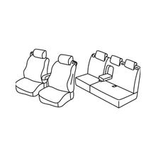 Stoelhoezen Lampa Set Superior - Zwart/Rood - compatibel voor Ford B-Max (10/12>07/18)