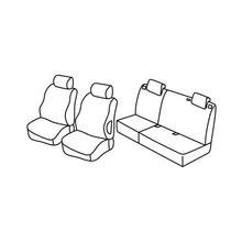 Stoelhoezen Lampa Set Superior - Zwart/Grijs - compatibel voor Fiat Grande Punto 5-deurs (09/05>04/12) - Fiat Punto 5-deurs (01/12>04/19) - Fiat Punto Evo 5-deurs (10/09>04/12)