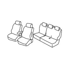 Stoelhoezen Lampa Set Superior - Zwart/Blauw - compatibel voor Dacia Dokker (02/17>07/21)
