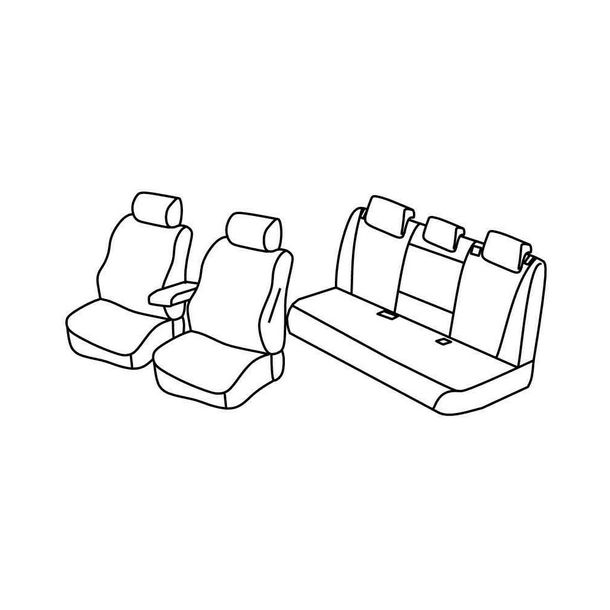 Seat Covers Lampa Set Superior - Beige - compatible for Bmw X5 (F15) (10/13>07/18)