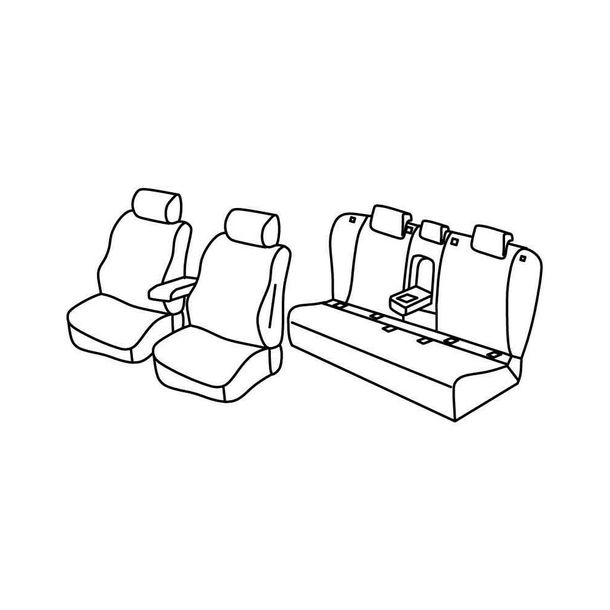 Coprisedili Lampa Set Superior - Nero/Grigio - compatibili per Alfa Romeo Stelvio (03/17>)
