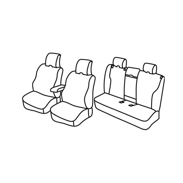 Coprisedili Lampa Set Superior - Nero/Blu - compatibili per Volvo XC60 (11/08>04/17)