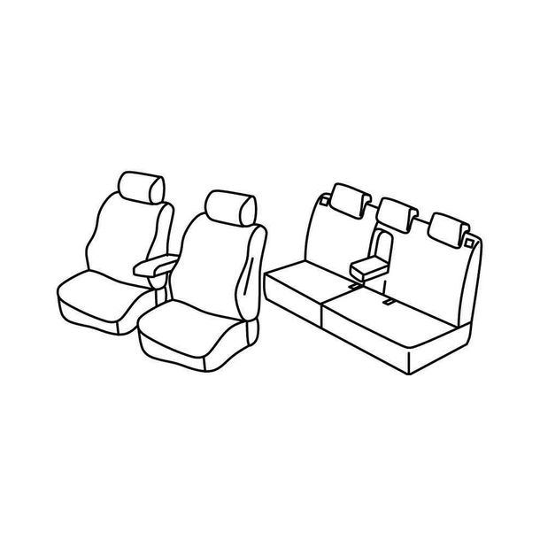 Housses de siège Lampa Set Superior - Beige - compatibles pour Toyota Verso-S (03/11>06/15)