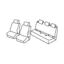 Housses de siège Lampa Set Superior - Noir/Bleu - compatibles avec Opel Corsa E 5p (12/14>08/19)