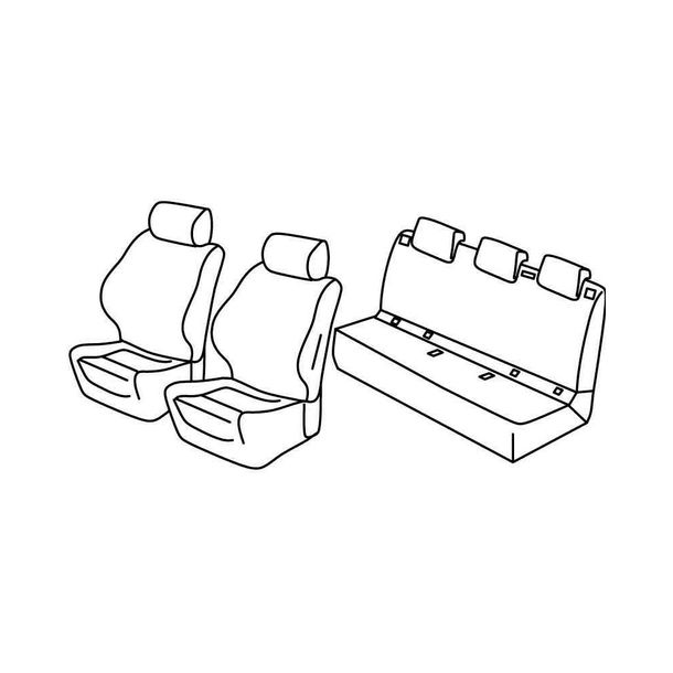 Coprisedili Lampa Set Superior - Grigio/Nero - compatibile per Opel Corsa E 5p (12/14>08/19)