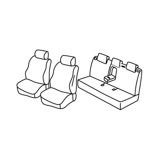 Coprisedili Lampa Set Superior - Nero/Grigio - compatibili per Honda Civic 5p (03/17>)