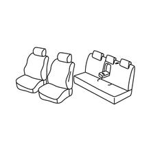 Coprisedili Lampa Set Superior - Nero/Blu - compatibili per Honda Civic 4p (03/17>)
